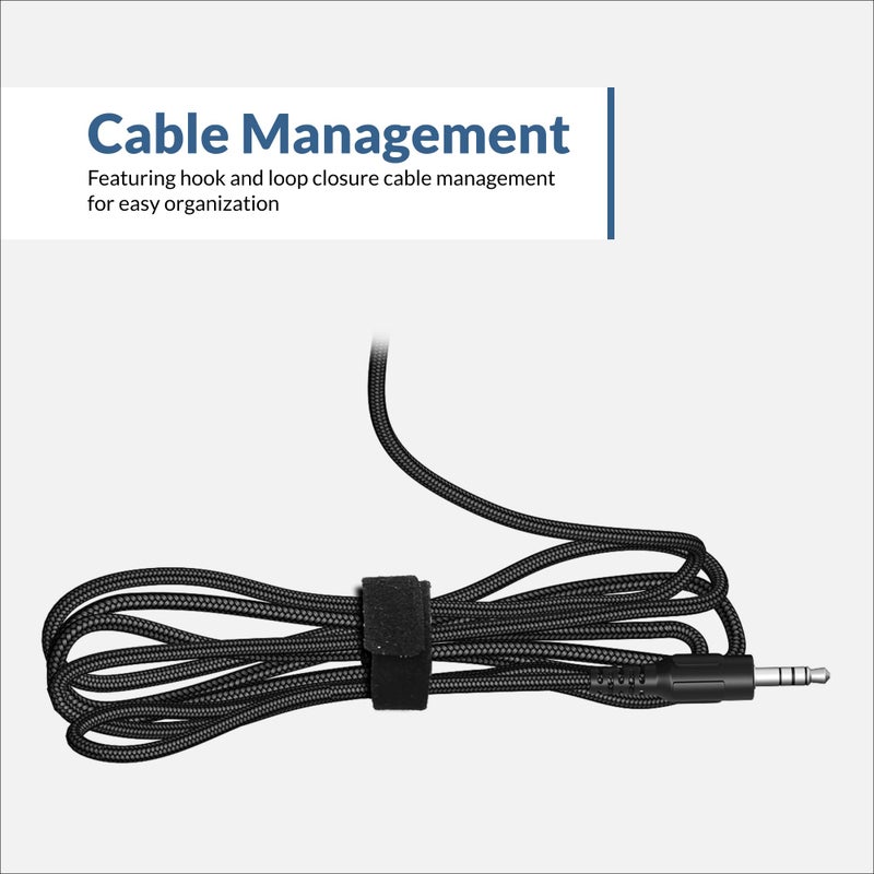 Cyber Acoustics سايبر أكوستكس سماعة رأس ستيريو للكمبيوتر (AC-6008)، اتصال 3.5 مم، ميكروفون أحادي الاتجاه مع ذراع مرن للكمبيوتر وماك؛ مثالية للفصل الدراسي أو المنزل - Image 5